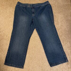 Liz Claiborne Womens Petite Plus 22W 22P Blue Denim Jeans